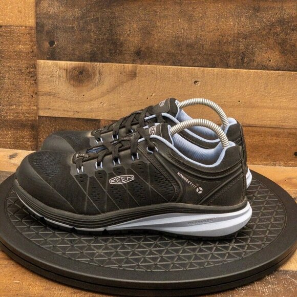 KEEN UTILITY ESD WOMENS ANKLE BOOTS BLACK ALLOY TOE SAFETY WORK SIZE 9.5M - Picture 5 of 9